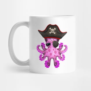 Cute Pink Baby Octopus Pirate Mug